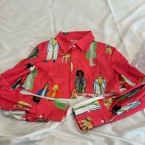 Fashion crop top long sleeve size S 🩷